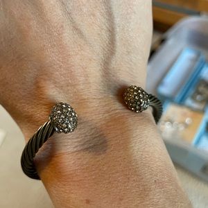 Bronze color bracelet w/Swarovski Crystals